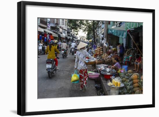 Can Tho Market, Mekong Delta, Vietnam, Indochina, Southeast Asia, Asia-Yadid Levy-Framed Photographic Print