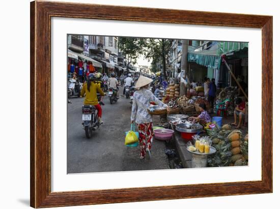 Can Tho Market, Mekong Delta, Vietnam, Indochina, Southeast Asia, Asia-Yadid Levy-Framed Photographic Print