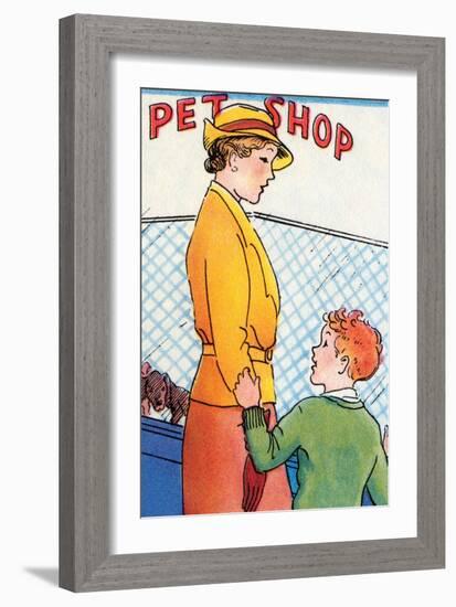 Can We Go In?-Julia Letheld Hahn-Framed Art Print