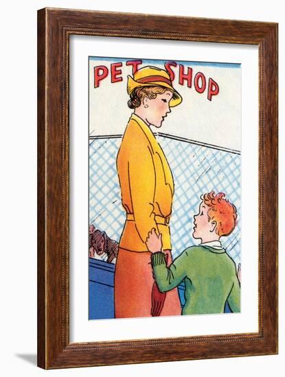 Can We Go In?-Julia Letheld Hahn-Framed Art Print