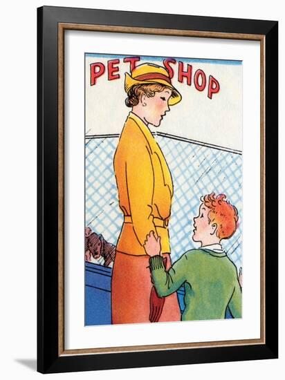 Can We Go In?-Julia Letheld Hahn-Framed Art Print