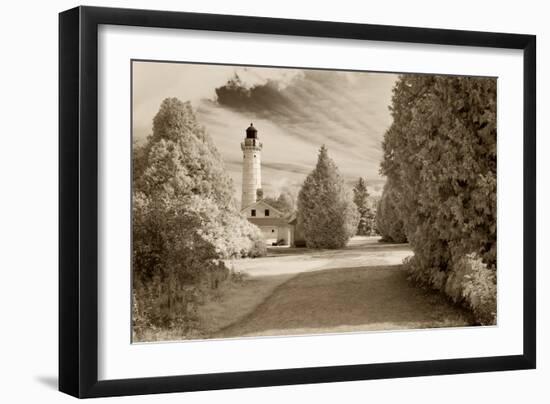 Cana Island Lighthouse, Door County, Wisconsin '12-Monte Nagler-Framed Photographic Print