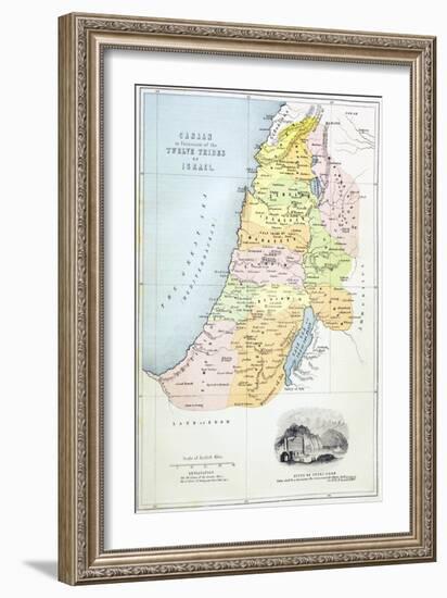 Canaan as it Was Divided Between the Twelve Tribes of Israel-null-Framed Giclee Print