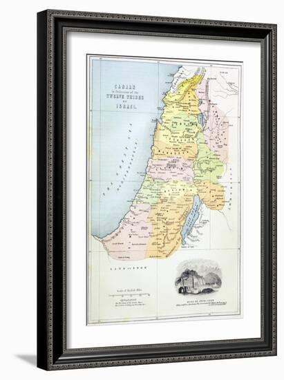 Canaan as it Was Divided Between the Twelve Tribes of Israel-null-Framed Giclee Print