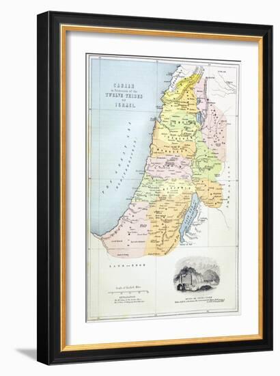 Canaan as it Was Divided Between the Twelve Tribes of Israel-null-Framed Giclee Print