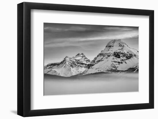 Canada, Alberta, Banff National Park, Mount Hector, Bow Peak, and fog over Bow Lake-Ann Collins-Framed Photographic Print