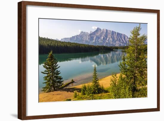 Canada, Alberta, Banff National Park, Two Jack Lake and Mount Rundle-Jamie & Judy Wild-Framed Photographic Print