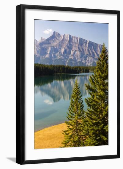 Canada, Alberta, Banff National Park, Two Jack Lake and Mount Rundle-Jamie & Judy Wild-Framed Photographic Print