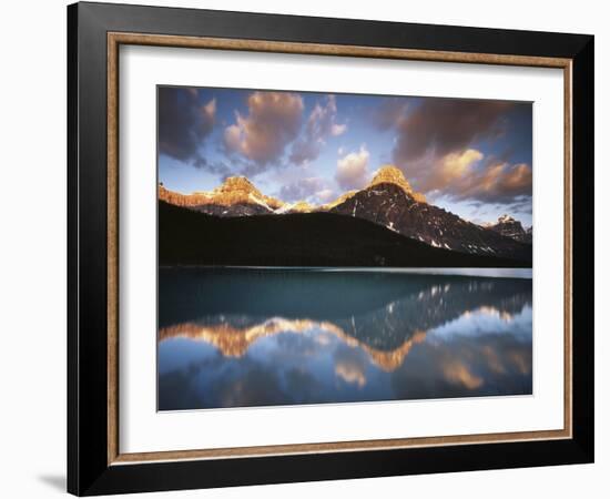 Canada, Alberta, Banff NP, Mt Chephren Reflects in a Lake at Sunrise-Christopher Talbot Frank-Framed Photographic Print