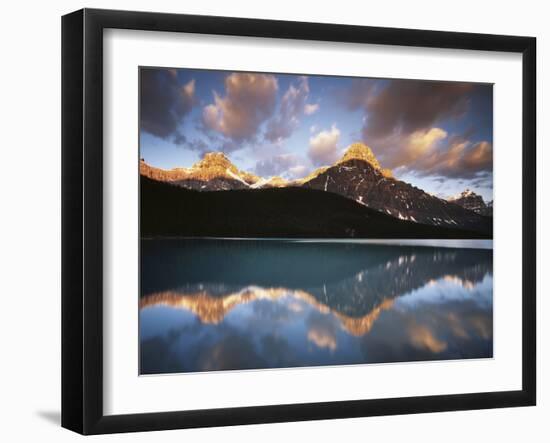 Canada, Alberta, Banff NP, Mt Chephren Reflects in a Lake at Sunrise-Christopher Talbot Frank-Framed Photographic Print