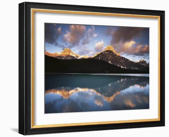 Canada, Alberta, Banff NP, Mt Chephren Reflects in a Lake at Sunrise-Christopher Talbot Frank-Framed Photographic Print