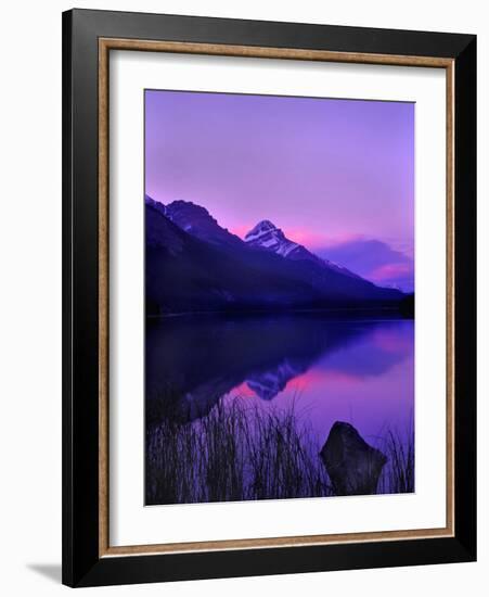 Canada, Alberta, Banff. Sunset along Icefields Parkway-Charles R. Needle-Framed Photographic Print