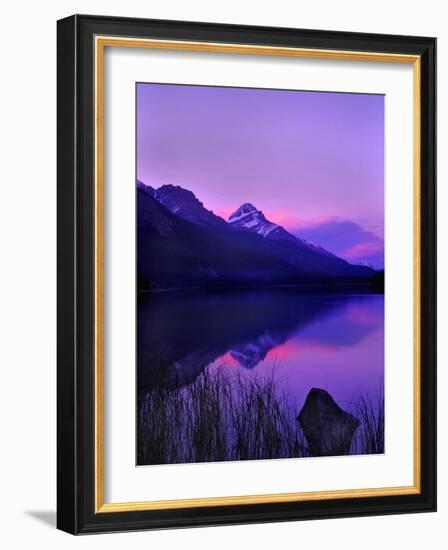 Canada, Alberta, Banff. Sunset along Icefields Parkway-Charles R. Needle-Framed Photographic Print