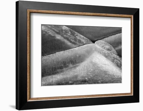 Canada, Alberta, Bow Valley Provincial Park, Ice abstract of frozen Barrier Lake-Ann Collins-Framed Photographic Print