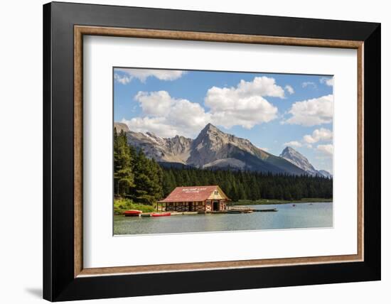 Canada, Alberta, Jasper National Park, Maligne Lake and Boat House-Jamie & Judy Wild-Framed Photographic Print