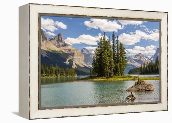 Canada, Alberta, Jasper National Park, Maligne Lake and Spirit Island-Jamie & Judy Wild-Framed Premier Image Canvas
