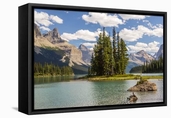 Canada, Alberta, Jasper National Park, Maligne Lake and Spirit Island-Jamie & Judy Wild-Framed Premier Image Canvas