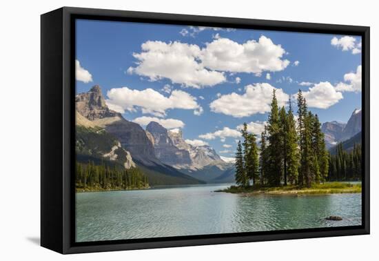 Canada, Alberta, Jasper National Park, Maligne Lake and Spirit Island-Jamie & Judy Wild-Framed Premier Image Canvas