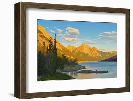 Canada, Alberta, Jasper National Park. Medicine Lake and Canadian Rocky Mountains.-Jaynes Gallery-Framed Photographic Print