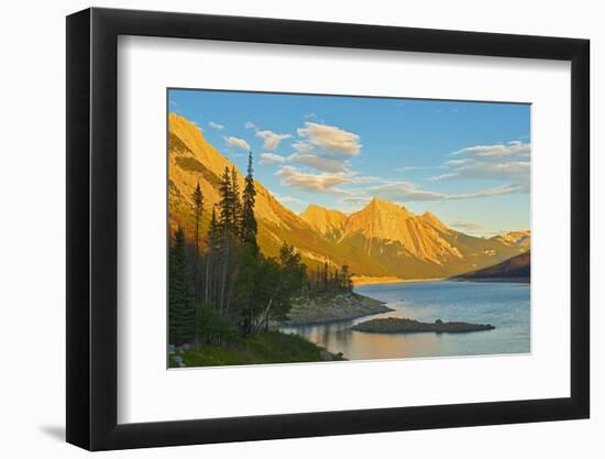 Canada, Alberta, Jasper National Park. Medicine Lake and Canadian Rocky Mountains.-Jaynes Gallery-Framed Photographic Print