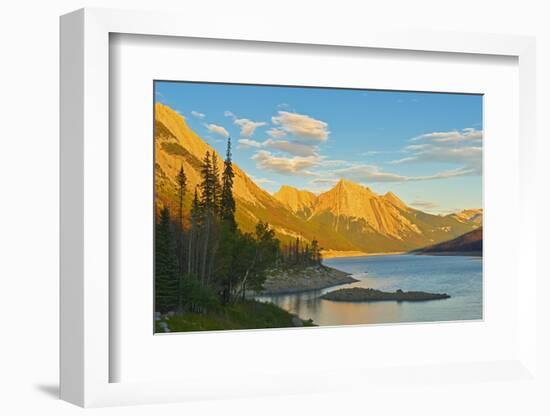 Canada, Alberta, Jasper National Park. Medicine Lake and Canadian Rocky Mountains.-Jaynes Gallery-Framed Photographic Print