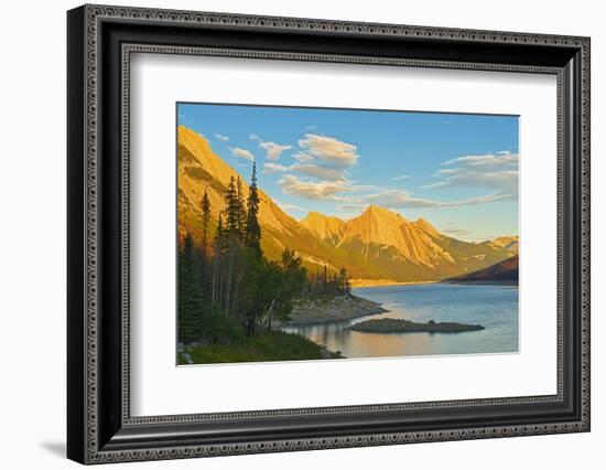 Canada, Alberta, Jasper National Park. Medicine Lake and Canadian Rocky Mountains.-Jaynes Gallery-Framed Photographic Print