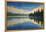 Canada, Alberta, Jasper National Park. Pyramid Lake at sunrise.-Jaynes Gallery-Framed Premier Image Canvas