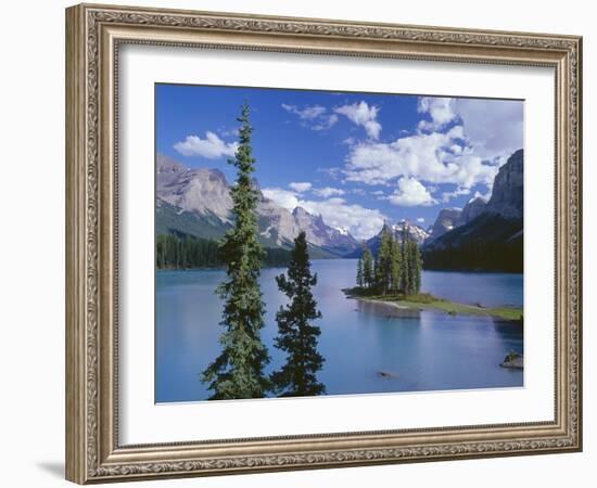 Canada, Alberta, Jasper National Park, Spirit Island and Maligne Lake-John Barger-Framed Photographic Print