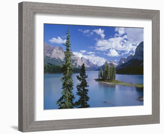 Canada, Alberta, Jasper National Park, Spirit Island and Maligne Lake-John Barger-Framed Photographic Print