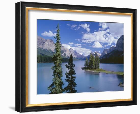 Canada, Alberta, Jasper National Park, Spirit Island and Maligne Lake-John Barger-Framed Photographic Print