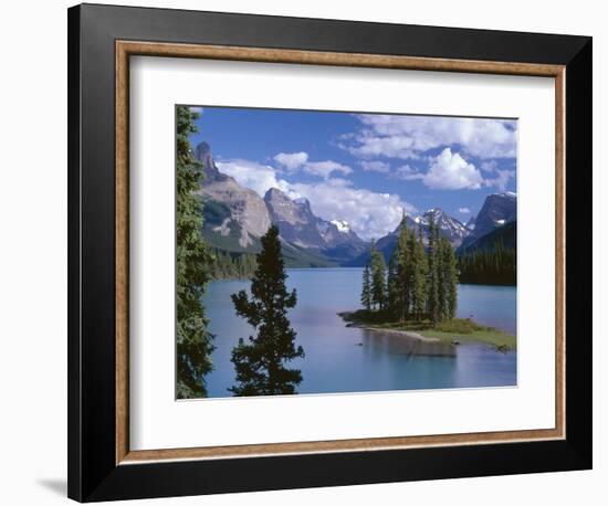 Canada, Alberta, Jasper National Park, Spirit Island and Maligne Lake-John Barger-Framed Photographic Print