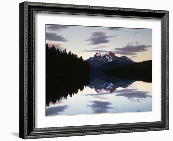 Canada, Alberta, Jasper NP, Mountains Reflecting in Maligne Lake-Christopher Talbot Frank-Framed Photographic Print