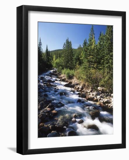 Canada, Alberta, Mountain Stream in Jasper National Park-Mike Grandmaison-Framed Photographic Print