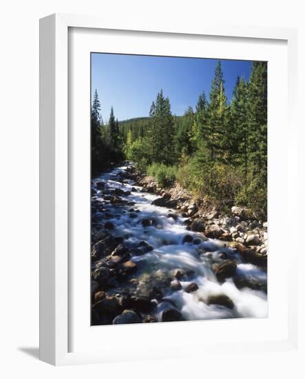 Canada, Alberta, Mountain Stream in Jasper National Park-Mike Grandmaison-Framed Photographic Print