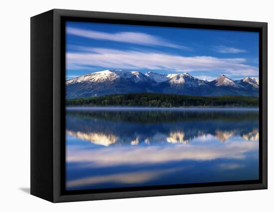 Canada, Alberta, Pyramid Lake in Jasper National Park-Mike Grandmaison-Framed Premier Image Canvas