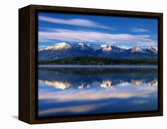 Canada, Alberta, Pyramid Lake in Jasper National Park-Mike Grandmaison-Framed Premier Image Canvas