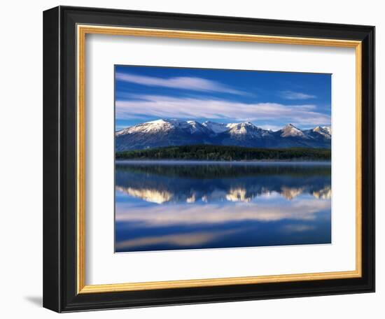 Canada, Alberta, Pyramid Lake in Jasper National Park-Mike Grandmaison-Framed Photographic Print