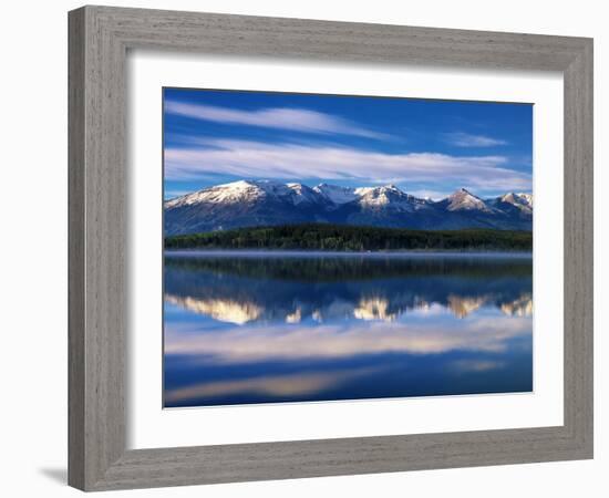 Canada, Alberta, Pyramid Lake in Jasper National Park-Mike Grandmaison-Framed Photographic Print