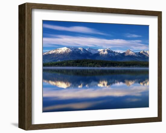 Canada, Alberta, Pyramid Lake in Jasper National Park-Mike Grandmaison-Framed Photographic Print