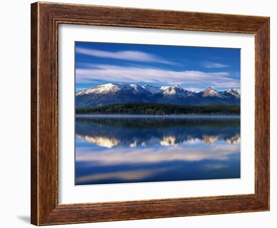 Canada, Alberta, Pyramid Lake in Jasper National Park-Mike Grandmaison-Framed Photographic Print