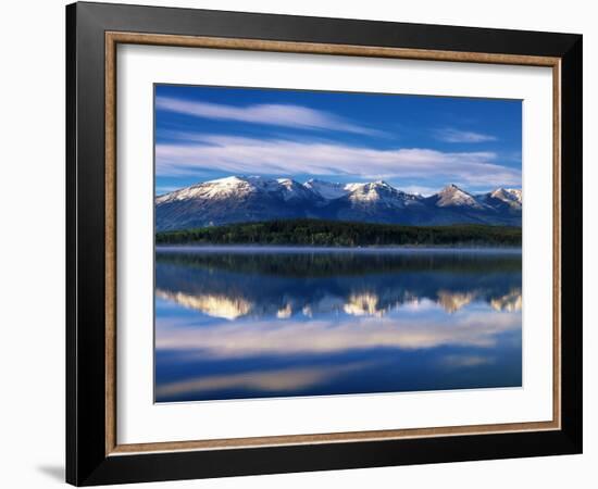 Canada, Alberta, Pyramid Lake in Jasper National Park-Mike Grandmaison-Framed Photographic Print