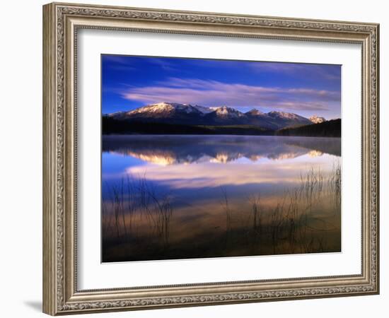 Canada, Alberta, Pyramid Lake in Jasper National Park-Mike Grandmaison-Framed Photographic Print