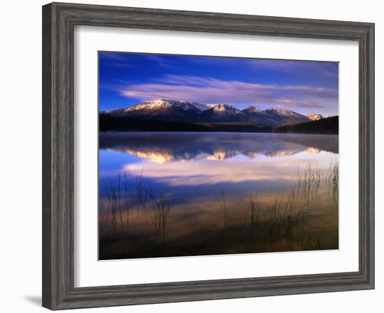 Canada, Alberta, Pyramid Lake in Jasper National Park-Mike Grandmaison-Framed Photographic Print