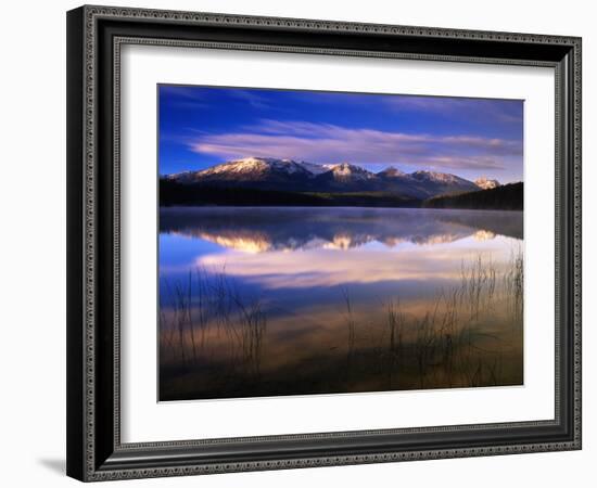 Canada, Alberta, Pyramid Lake in Jasper National Park-Mike Grandmaison-Framed Photographic Print