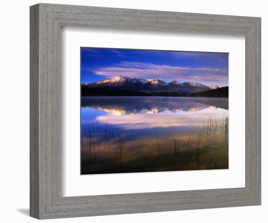 Canada, Alberta, Pyramid Lake in Jasper National Park-Mike Grandmaison-Framed Photographic Print