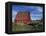 Canada, Alberta, Red Barn-Mike Grandmaison-Framed Premier Image Canvas