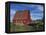 Canada, Alberta, Red Barn-Mike Grandmaison-Framed Premier Image Canvas