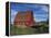 Canada, Alberta, Red Barn-Mike Grandmaison-Framed Premier Image Canvas