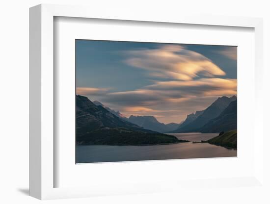 Canada, Alberta, Waterton Lakes National Park. Sunset over Waterton Lake.-Yuri Choufour-Framed Photographic Print