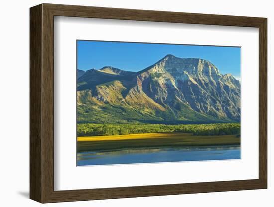 Canada, Alberta, Waterton Lakes National Park. Vimy Ridge and Lower Waterton Lake.-Jaynes Gallery-Framed Photographic Print